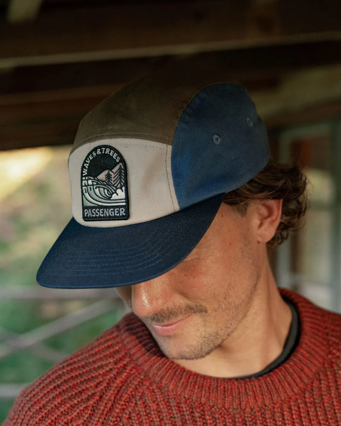 Waves u0026 Trees Recycled 5 Panel Hat - Moonlight Blue
