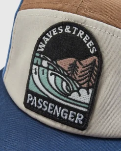 Waves u0026 Trees Recycled 5 Panel Hat - Moonlight Blue