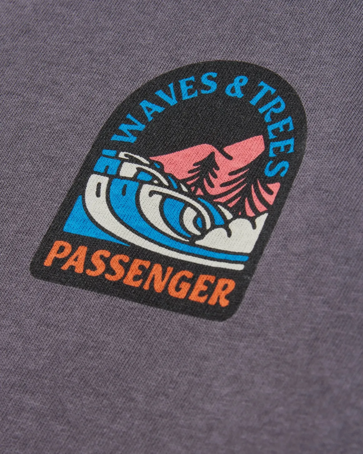 Waves u0026 Trees Recycled Long Sleeve T-Shirt - Charcoal