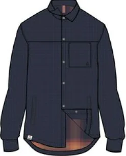 Way Flannel Lined Long Sleeve Shirt - Rich Navy