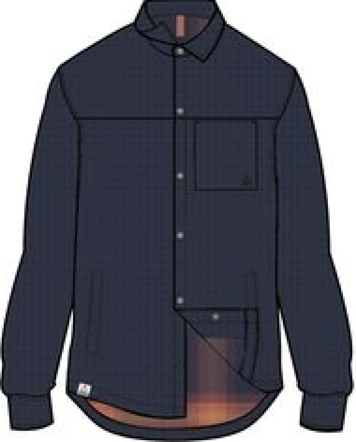 Way Flannel Lined Long Sleeve Shirt - Rich Navy