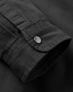 Way Flannel Lined Long Sleeve Shirt - Black