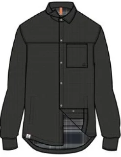 Way Flannel Lined Long Sleeve Shirt - Black