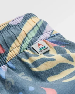 Way Out All Purpose Shorts - Abstract Seaweed Tidal Blue
