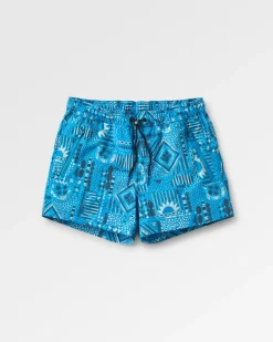 Way Out Recycled All Purpose Shorts - Vintage Patchwork Blue Pool