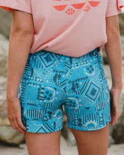 Way Out Recycled All Purpose Shorts - Vintage Patchwork Blue Pool