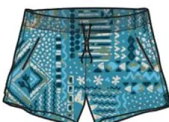 Way Out Recycled All Purpose Shorts - Vintage Patchwork Blue Pool