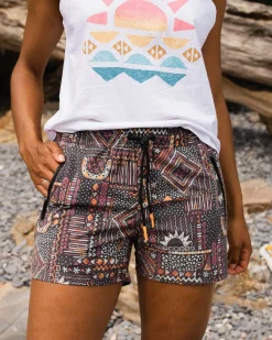 Way Out Recycled All Purpose Shorts - Vintage Patchwork Black/Multi