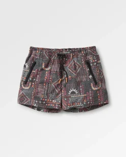 Way Out Recycled All Purpose Shorts - Vintage Patchwork Black/Multi