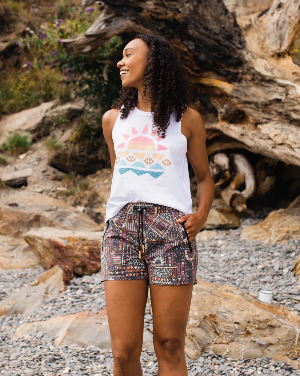 Way Out Recycled All Purpose Shorts - Vintage Patchwork Black/Multi