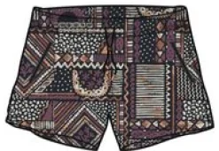 Way Out Recycled All Purpose Shorts - Vintage Patchwork Black/Multi