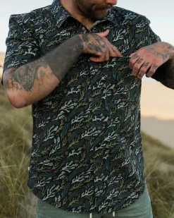 Way Ripstop Short Sleeve Shirt - Ocean Current Black