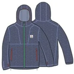 Women's Crest Recycled Polartec Fleece Hoodie - Dark Denim Marl