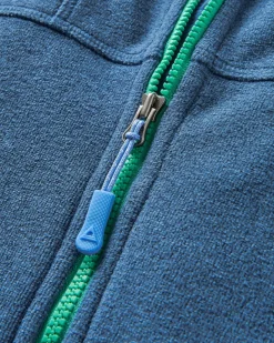 Women's Crest Recycled Polartec Fleece Hoodie - Dark Denim Marl