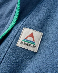 Women's Crest Recycled Polartec Fleece Hoodie - Dark Denim Marl