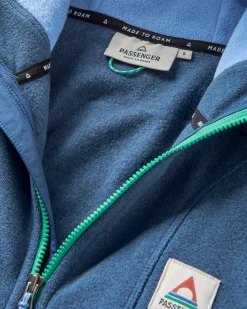 Women's Crest Recycled Polartec Fleece Hoodie - Dark Denim Marl