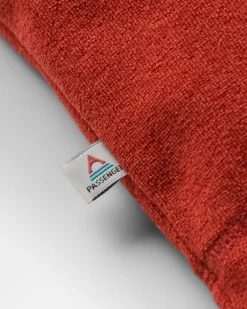 Women's Crest Recycled Polartec Fleece Hoodie - Red Ochre