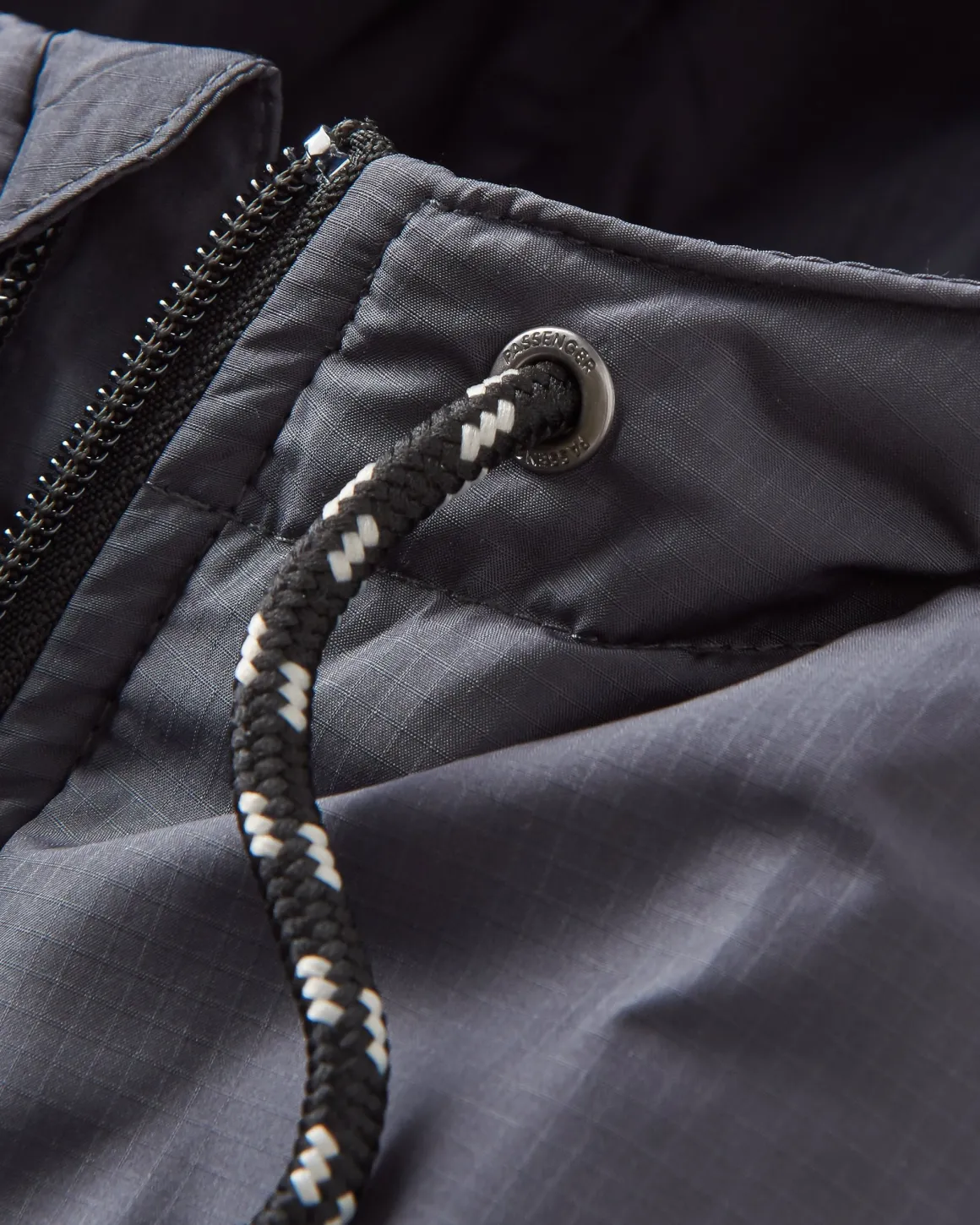 Woodland Hooded 1/2 Zip Recycled Polar Fleece - Mountain Geo Charcoal