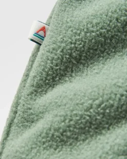 Woodland Hooded Half Zip Recycled Polar Fleece - Black/ Dark Forest