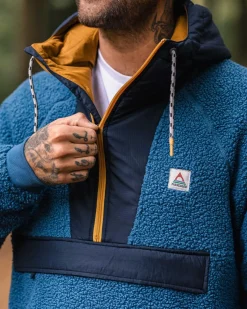 Woodland Recycled Polar-lined Sherpa Fleece - Blue Steel