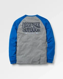 Yuca Organic Cotton Long Sleeve T-Shirt - Azure Blue Marl