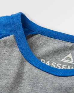 Yuca Organic Cotton Long Sleeve T-Shirt - Azure Blue Marl