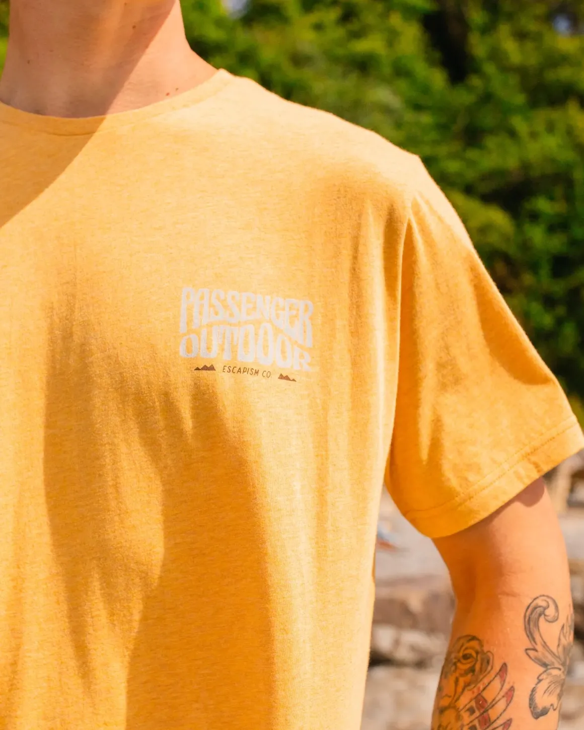 Yuca Organic Cotton T-Shirt - Dusty Ochre Marl