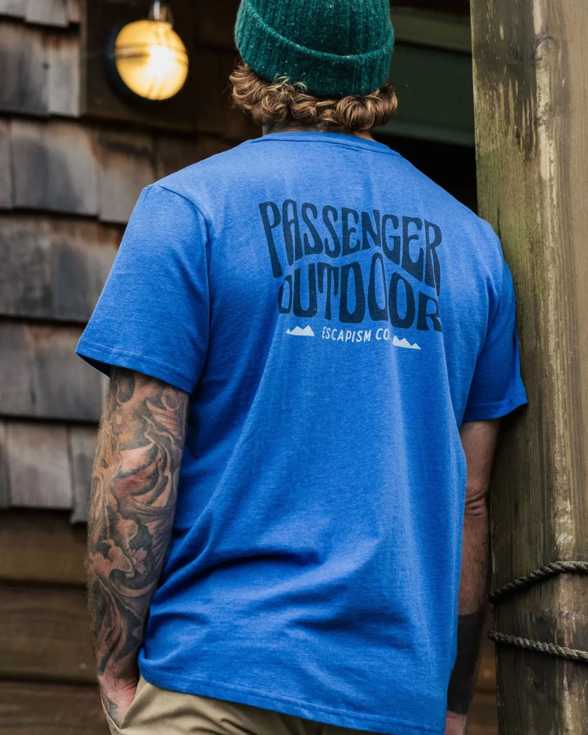 Yuca Organic Cotton T-Shirt - Azure Blue Marl