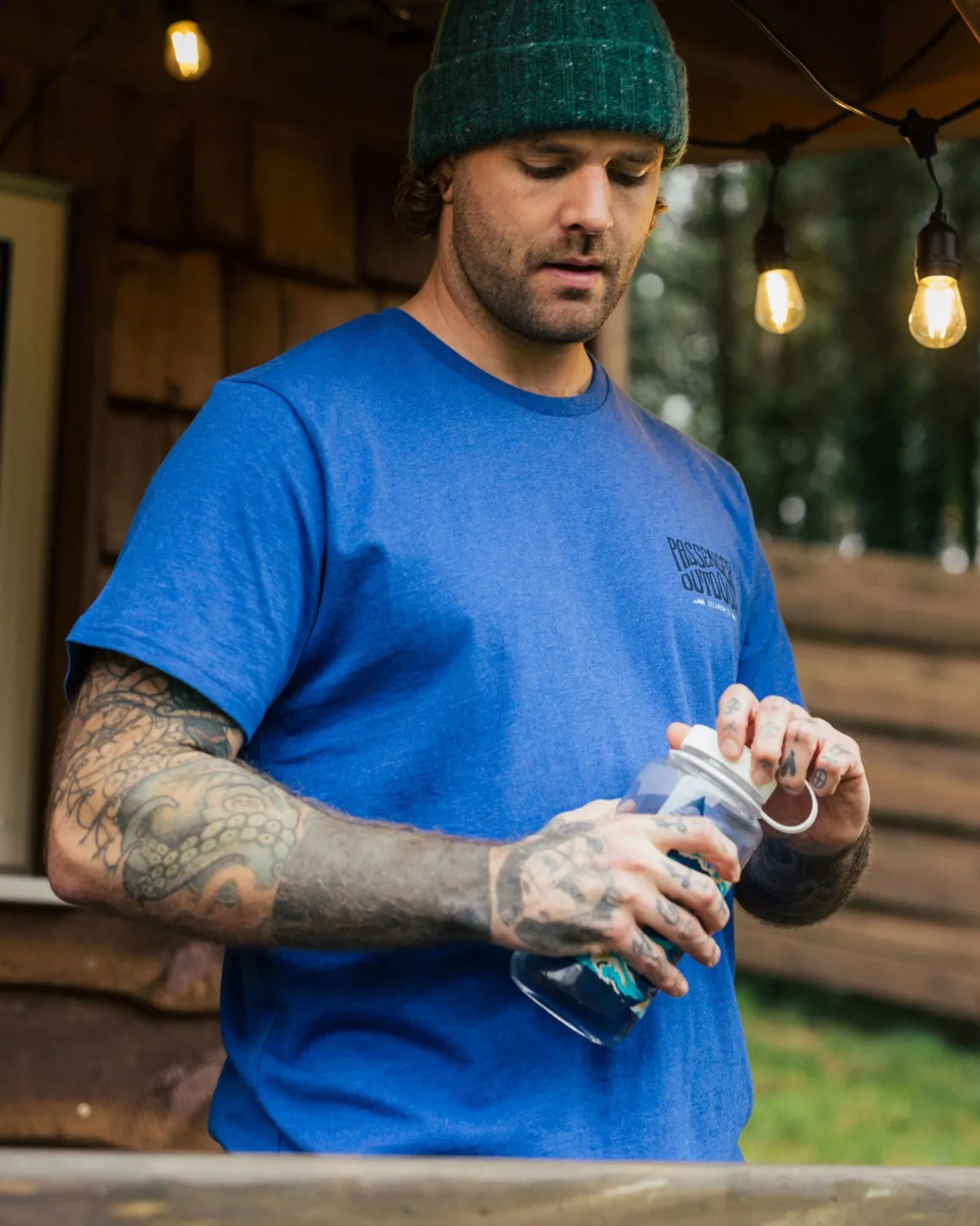 Yuca Organic Cotton T-Shirt - Azure Blue Marl