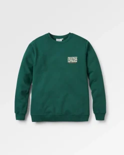 Yuca Recycled Cotton Long Sleeve Sweatshirt - Rain Forest