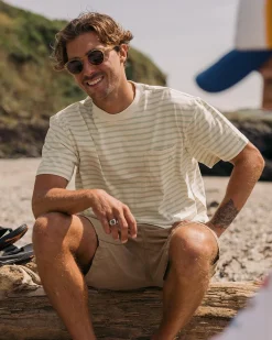 Zen Recycled Relaxed Fit T-Shirt - Apple Green Stripe