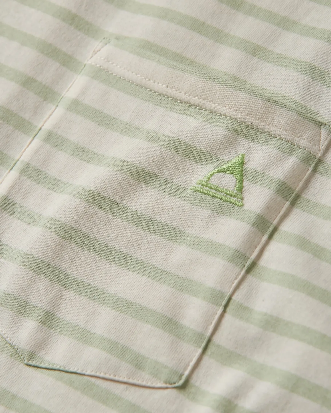 Zen Recycled Relaxed Fit T-Shirt - Apple Green Stripe