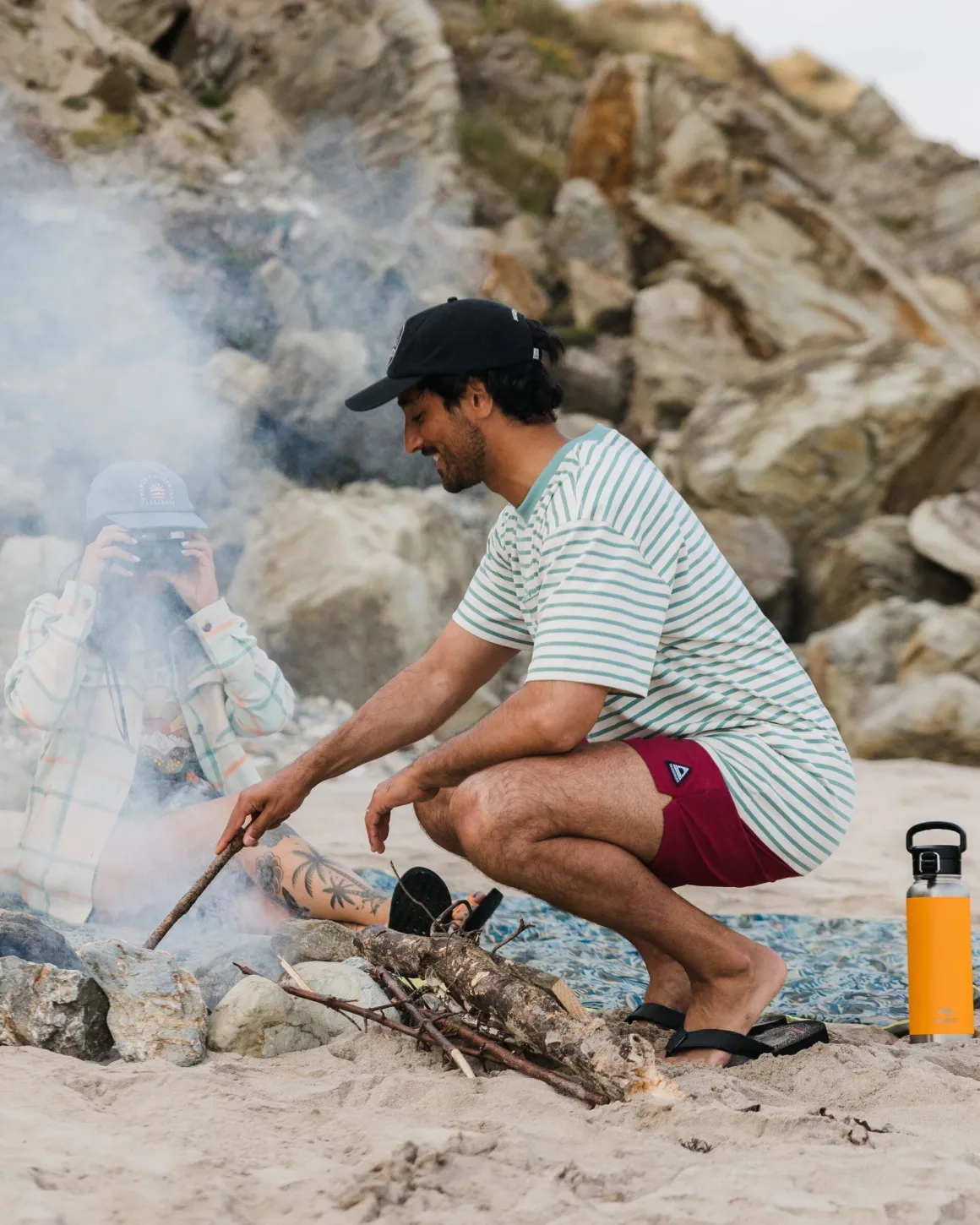 Zen Recycled Relaxed Fit T-Shirt - Deep Sea Stripe