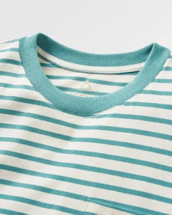 Zen Recycled Relaxed Fit T-Shirt - Deep Sea Stripe
